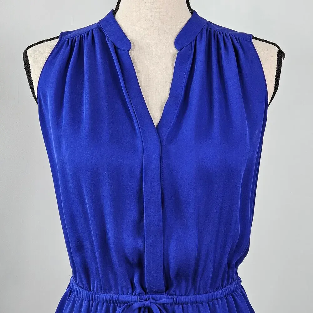 Aritzia Babaton Blue Silk Mini Dress Sleeveless With‎ Pockets | Women's Small